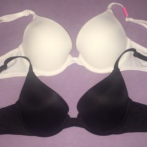 2 Brand New Pink 32A push-up bras
